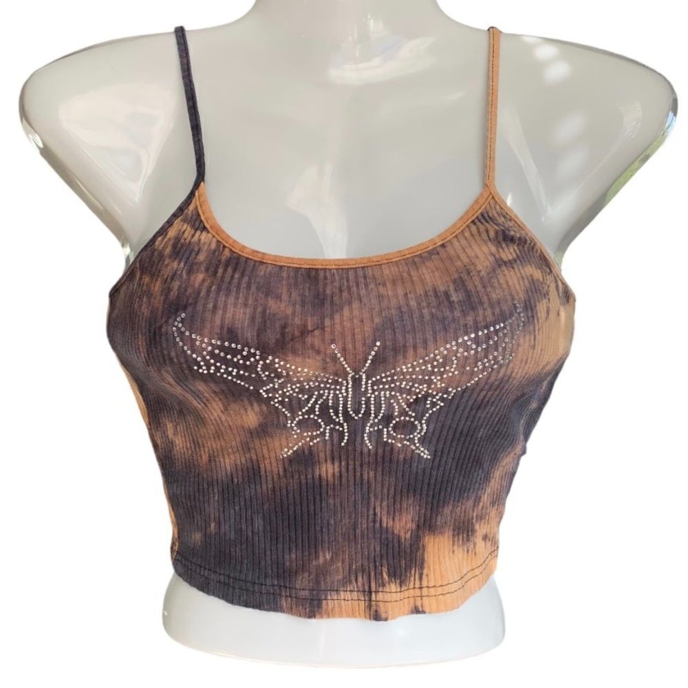 Tye Die Butterfly Crop Top XS